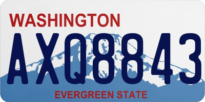 WA license plate AXQ8843