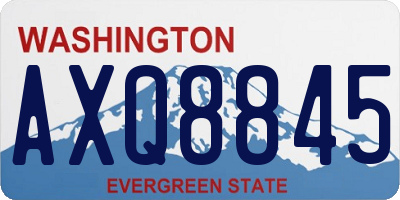 WA license plate AXQ8845