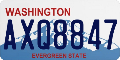 WA license plate AXQ8847
