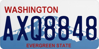 WA license plate AXQ8848