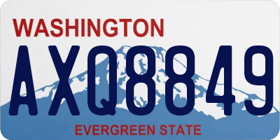 WA license plate AXQ8849