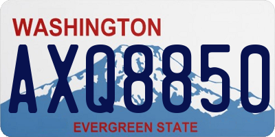 WA license plate AXQ8850