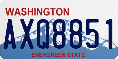 WA license plate AXQ8851