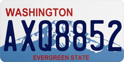 WA license plate AXQ8852
