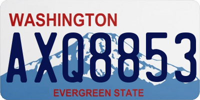 WA license plate AXQ8853
