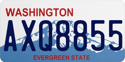 WA license plate AXQ8855