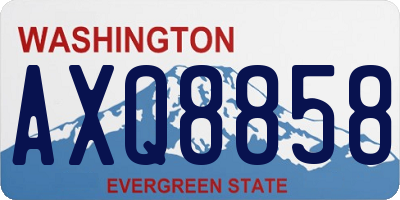 WA license plate AXQ8858