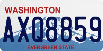 WA license plate AXQ8859