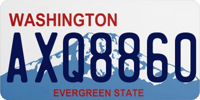 WA license plate AXQ8860
