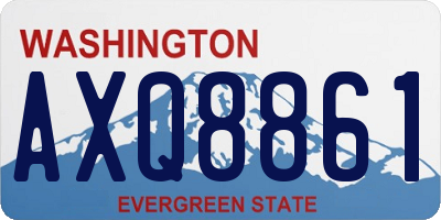 WA license plate AXQ8861