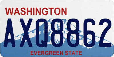 WA license plate AXQ8862
