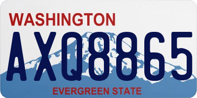 WA license plate AXQ8865