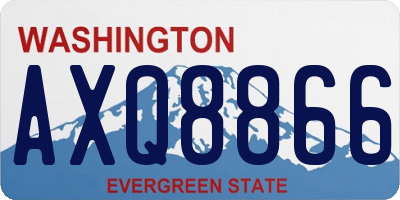 WA license plate AXQ8866