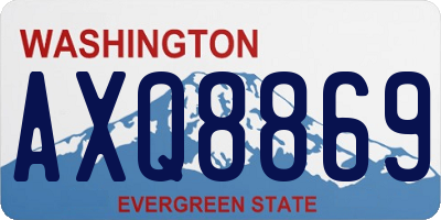 WA license plate AXQ8869