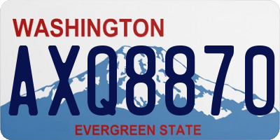 WA license plate AXQ8870