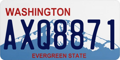 WA license plate AXQ8871