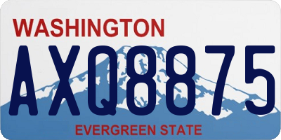 WA license plate AXQ8875