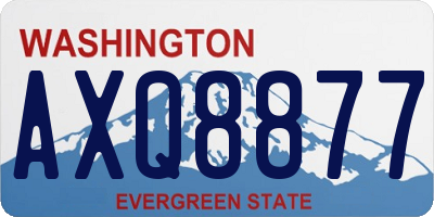 WA license plate AXQ8877