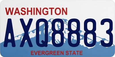 WA license plate AXQ8883
