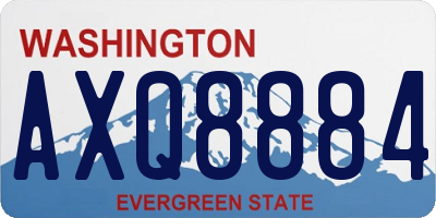 WA license plate AXQ8884