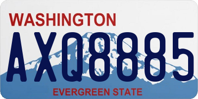 WA license plate AXQ8885