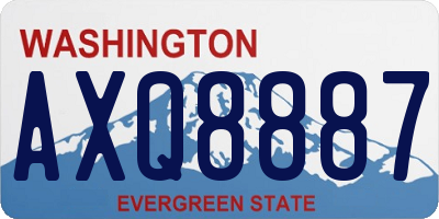 WA license plate AXQ8887