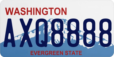 WA license plate AXQ8888