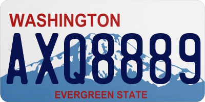 WA license plate AXQ8889