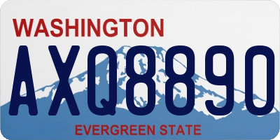 WA license plate AXQ8890
