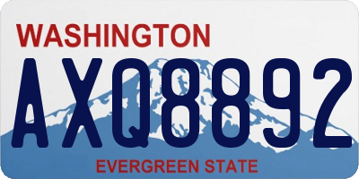 WA license plate AXQ8892
