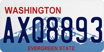 WA license plate AXQ8893