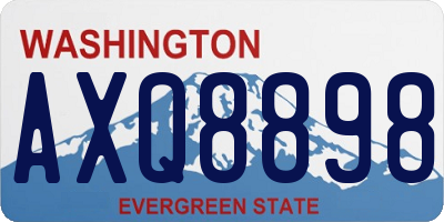 WA license plate AXQ8898