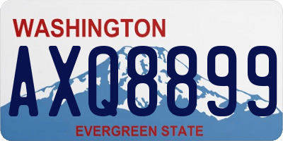 WA license plate AXQ8899