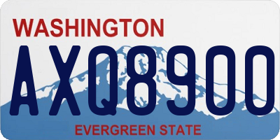 WA license plate AXQ8900
