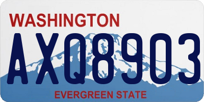 WA license plate AXQ8903