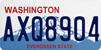 WA license plate AXQ8904