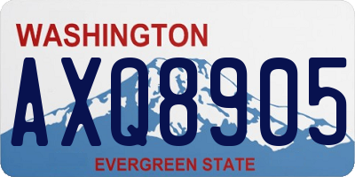 WA license plate AXQ8905