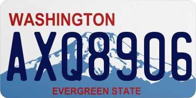 WA license plate AXQ8906