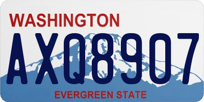 WA license plate AXQ8907