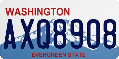 WA license plate AXQ8908