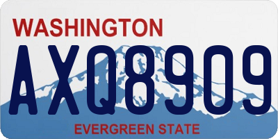WA license plate AXQ8909