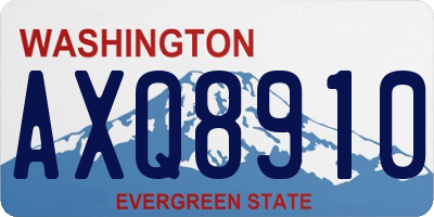 WA license plate AXQ8910
