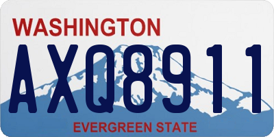 WA license plate AXQ8911