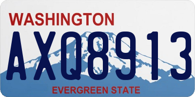 WA license plate AXQ8913