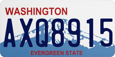 WA license plate AXQ8915