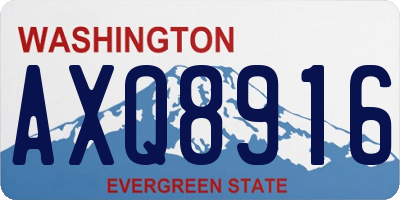 WA license plate AXQ8916