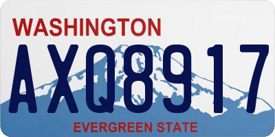 WA license plate AXQ8917