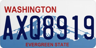 WA license plate AXQ8919
