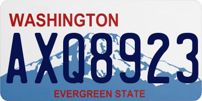 WA license plate AXQ8923