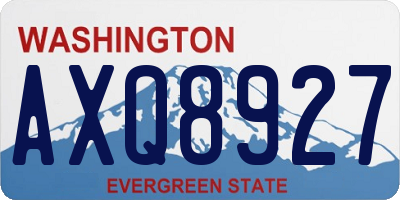 WA license plate AXQ8927
